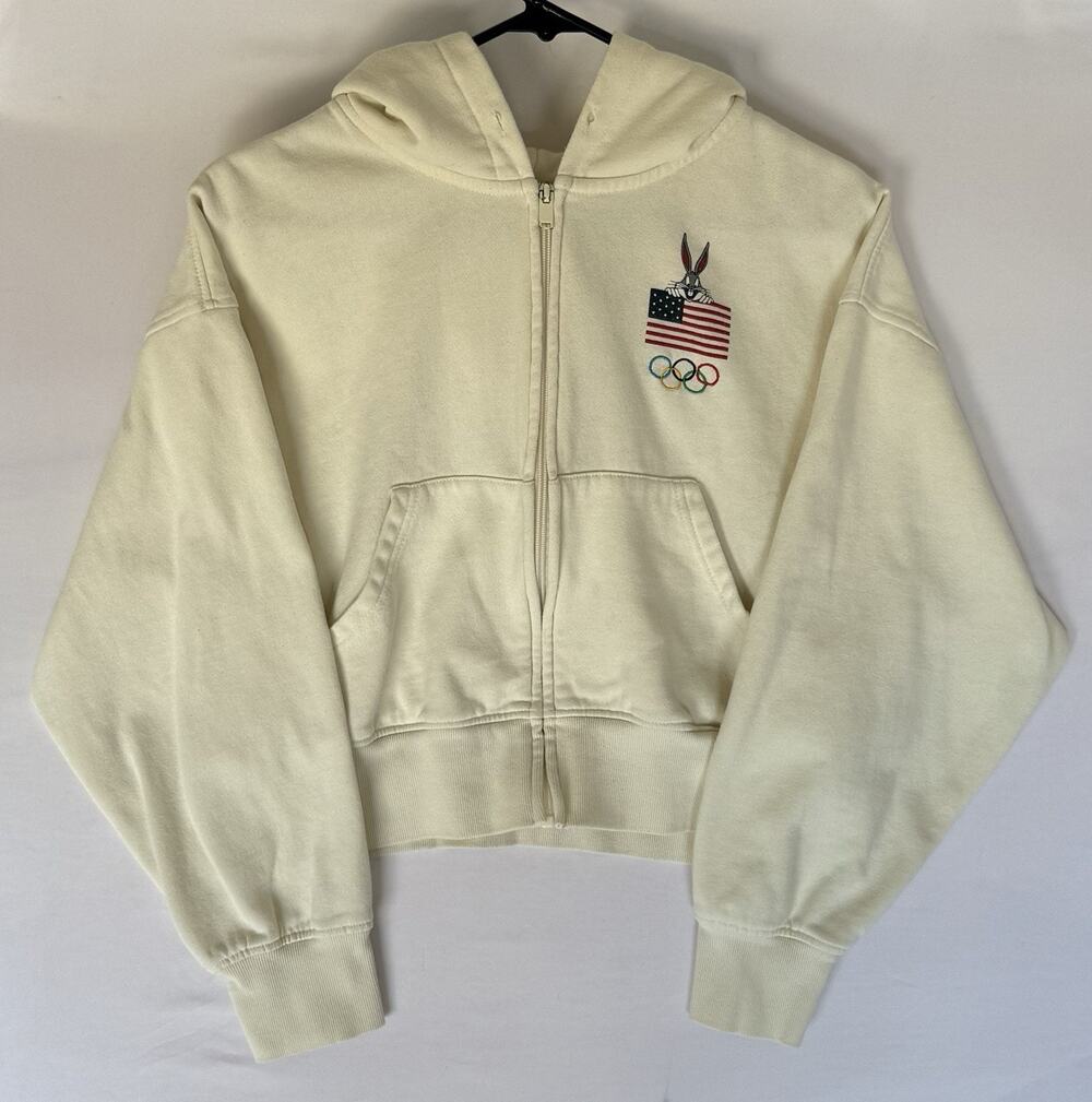 Looney Tunes Team USA Zip Hoodie Men’s Large Bugs Bunny Olympics A188